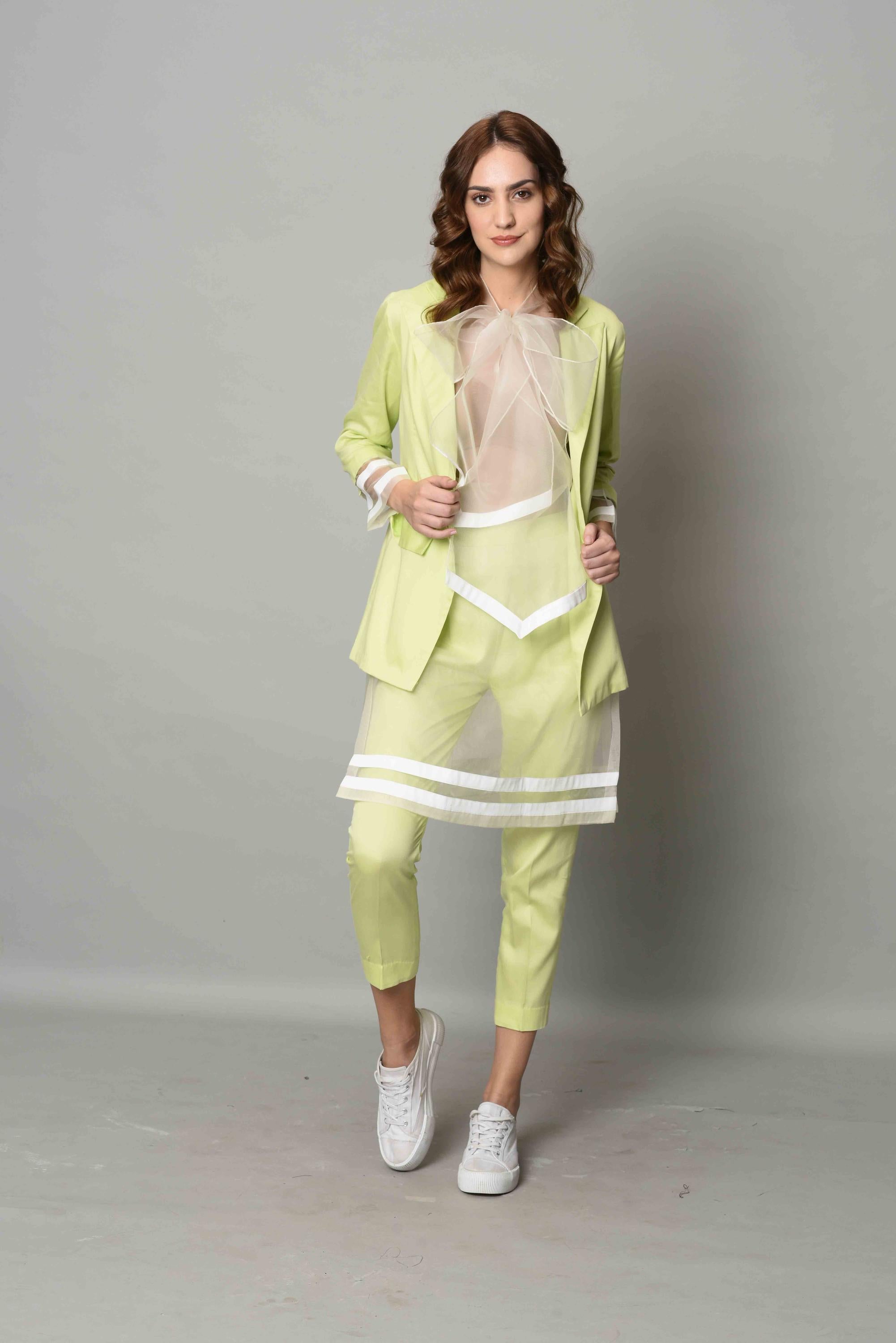 Shop Designer Women's Neon Blazer Set | Nidhika Shekhar