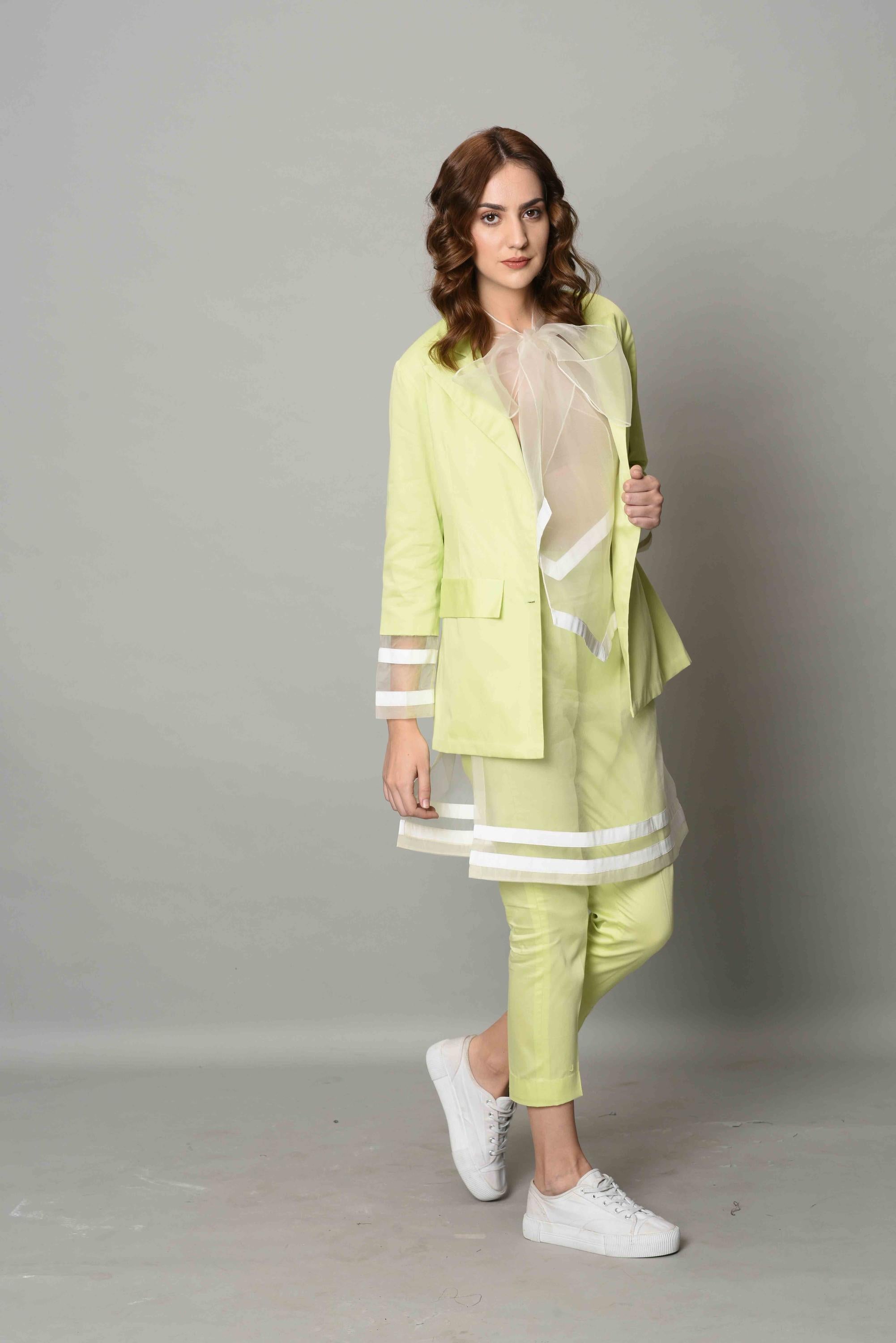 Shop Designer Women's Neon Blazer Set | Nidhika Shekhar