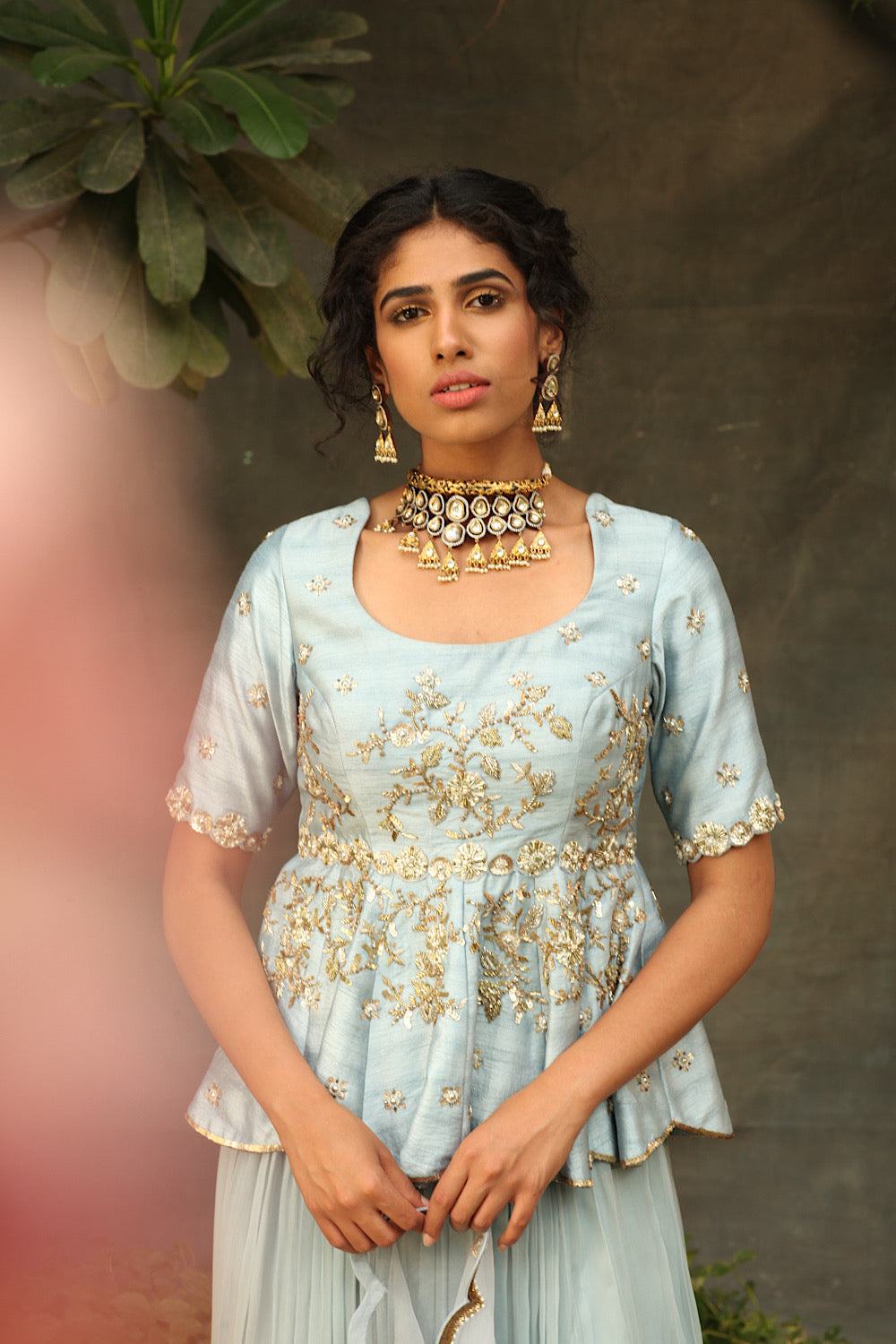 Buy Women's Designer Aqua Lehenga Choli Set | Nidhika Shekhar