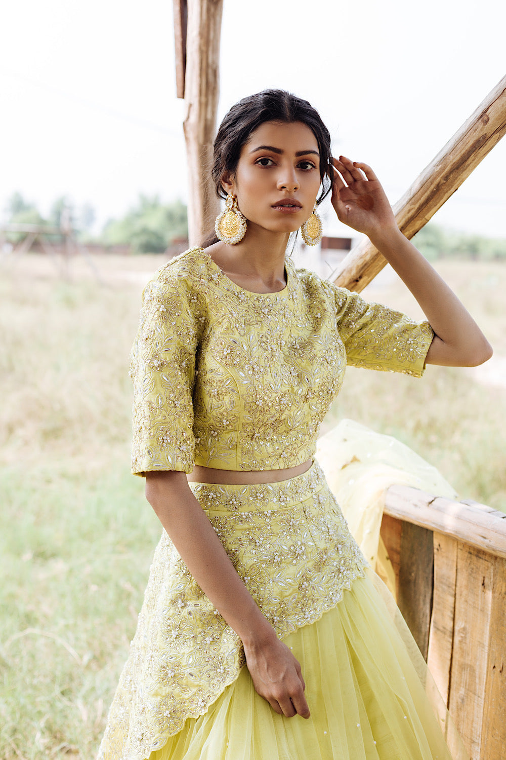 Buy Women's Yellow Gulbahar Lehenga Set | Nidhika Shekhar