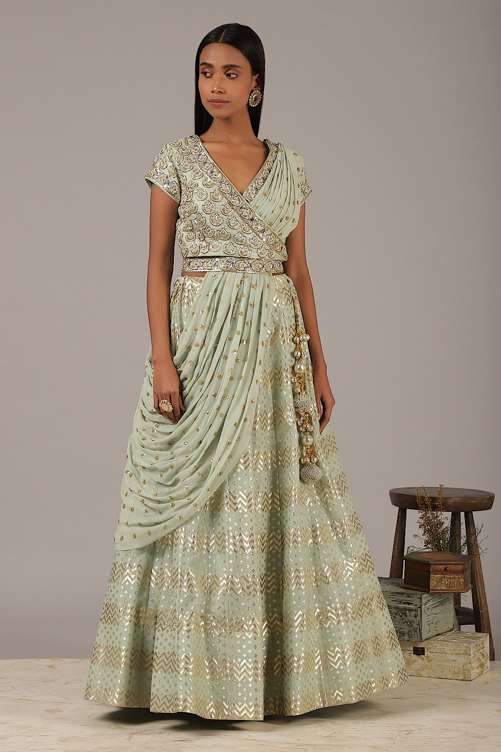 Buy Designer Women's Angrakha Lehenga Set | Nidhika Shekhar