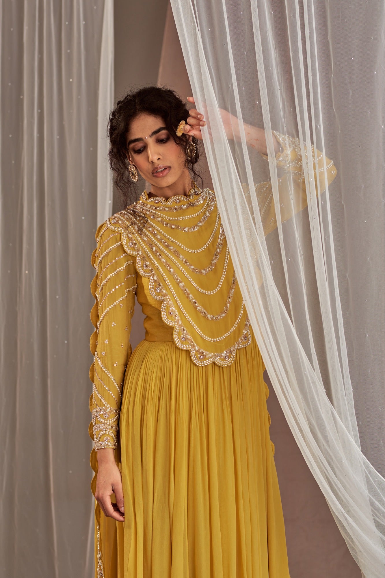Buy Women's Yellow Floor Length Anarkali | Nidhika Shekhar