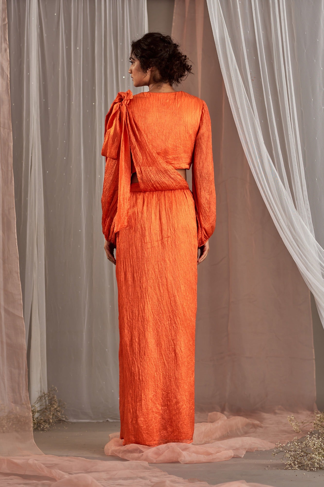 Buy Women's Designer Orange Co-ord Set | Nidhika Shekhar
